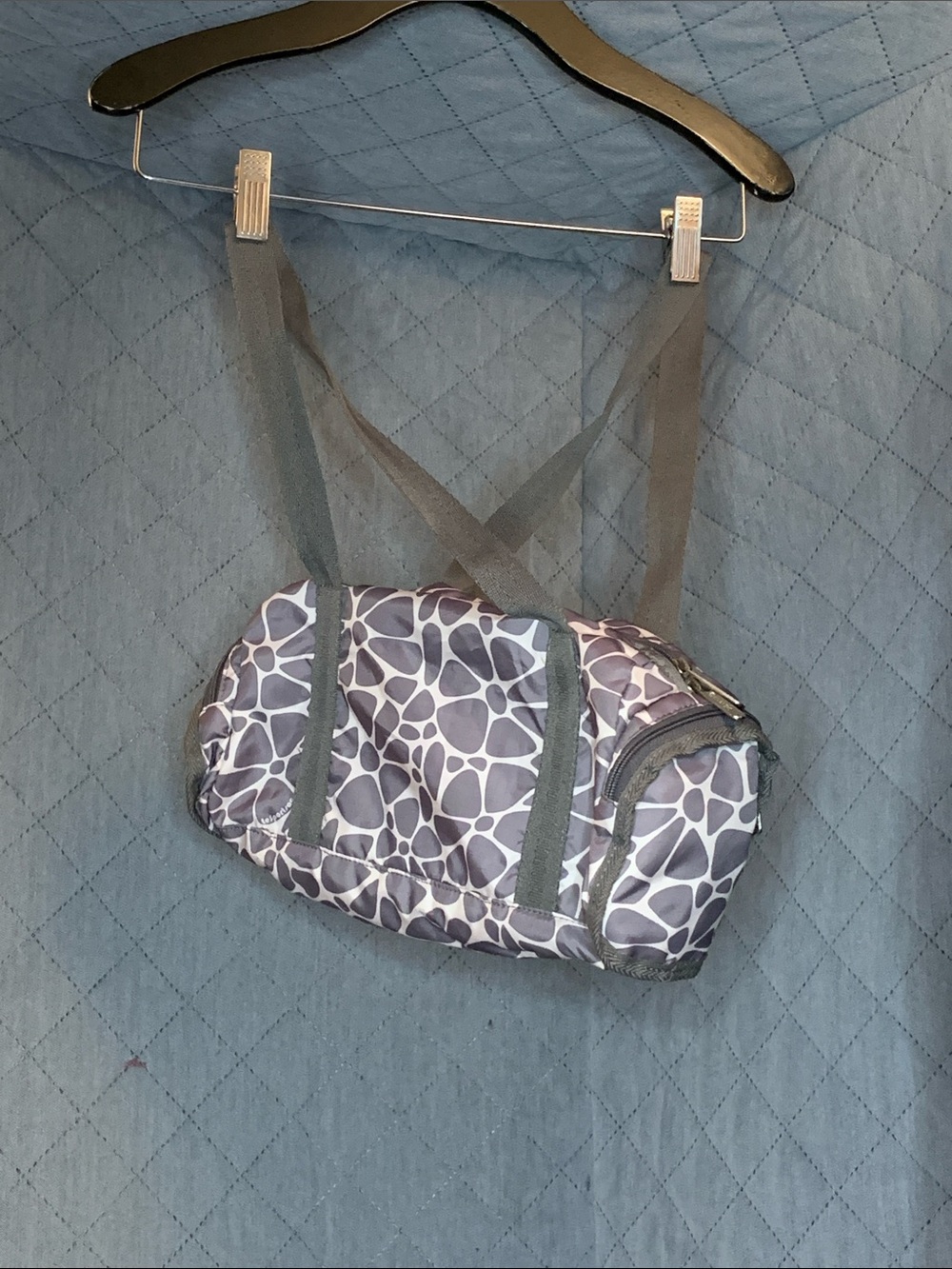 #210 LeSportsac Gray Patterned Mini Crossbody Bag